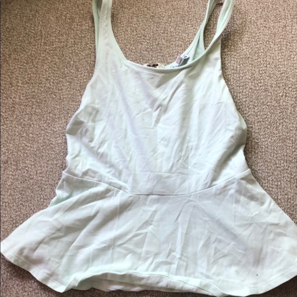 MINT GREEN EXPRESS PEPLUM TANK